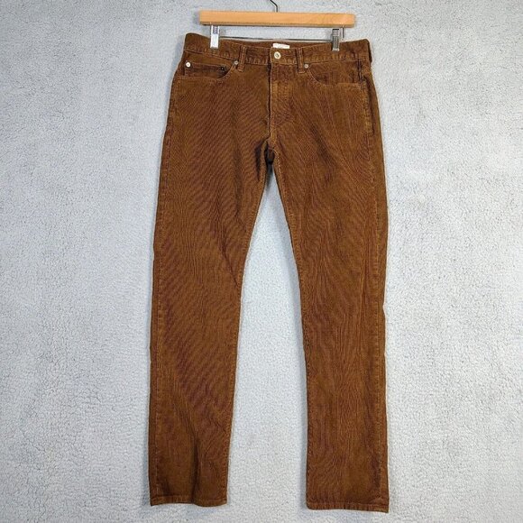 J.CREW Other - J.Crew Pants Men's 32x32 Brown Corduroy Stretch 484 Slim Fit Straight Leg Casual